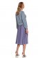 Blue women`s blouse loose fit georgette with chequers 3 - StarShinerS.com