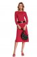 Rochie din material elastic roz midi cu croi in a - Top Secret 4 - StarShinerS.ro