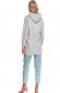 Lightgrey women`s blouse cotton loose fit with undetachable hood 3 - StarShinerS.com