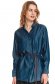 Blue women`s shirt loose fit denim long sleeved 1 - StarShinerS.com