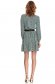 Green dress short cut cloche thin fabric accessorized with belt 3 - StarShinerS.com