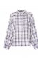 Purple women`s shirt loose fit with chequers light material 6 - StarShinerS.com