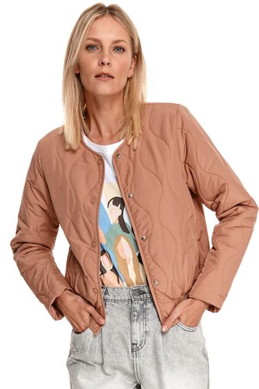 Coats & Jackets, Brown jacket from slicker straight short cut - StarShinerS.com
