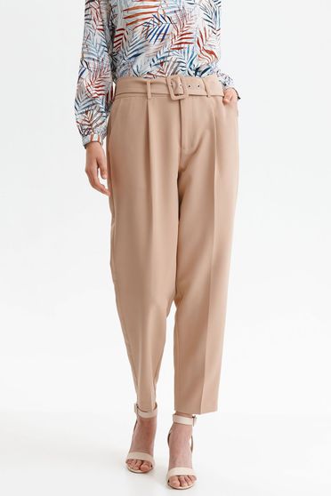 Trousers, Cream trousers elastic cloth conical with pockets - StarShinerS.com