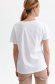 Tricou Top Secret alb casual cu croi larg din bumbac cu imprimeu floral 3 - StarShinerS.ro