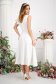 Ivory dress midi cloche elastic cloth with ruffled sleeves - StarShinerS 3 - StarShinerS.com