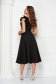 Black dress midi cloche elastic cloth with ruffled sleeves - StarShinerS 3 - StarShinerS.com