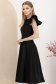 Rochie din stofa cu sclipici neagra midi in clos cu volanas pe umar - StarShinerS 3 - StarShinerS.ro