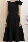 Rochie din stofa cu sclipici neagra midi in clos cu volanas pe umar - StarShinerS 4 - StarShinerS.ro