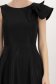 Rochie din stofa cu sclipici neagra midi in clos cu volanas pe umar - StarShinerS 6 - StarShinerS.ro