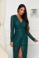 Long Green Sequin Pencil Dress with Wrap Neckline - StarShinerS 4 - StarShinerS.com