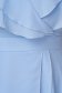 - StarShinerS lightblue dress cloche asymmetrical from veil fabric midi with ruffled sleeves 4 - StarShinerS.com
