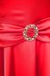 Rochie din satin rosie midi in clos accesorizata cu cordon - StarShinerS 3 - StarShinerS.ro