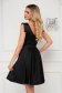 - StarShinerS black dress midi cloche from satin accessorized with tied waistband 2 - StarShinerS.com