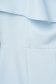 Rochie din stofa elastica albastra-deschis midi tip creion cu volanase pe linia decolteului - StarShinerS 5 - StarShinerS.ro