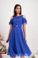 Blue Midi Veil Dress in A-Line with Glitter Applications - StarShinerS 1 - StarShinerS.com