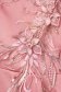 Rochie din satin roz prafuit midi in clos asimetrica cu broderie florala - StarShinerS 5 - StarShinerS.ro