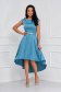 - StarShinerS turquoise dress cloche asymmetrical detachable cord strass from satin 1 - StarShinerS.com
