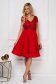 Occasional StarShinerS red cloche dress from satin fabric texture with sequin embellished details 3 - StarShinerS.com