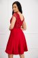 Occasional StarShinerS red cloche dress from satin fabric texture with sequin embellished details 3 - StarShinerS.com