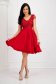 Occasional StarShinerS red cloche dress from satin fabric texture with sequin embellished details 4 - StarShinerS.com