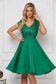 Occasional StarShinerS green cloche dress from satin fabric texture with sequin embellished details 1 - StarShinerS.com