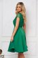 Occasional StarShinerS green cloche dress from satin fabric texture with sequin embellished details 4 - StarShinerS.com
