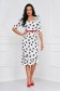 Rochie din stofa elastica midi tip creion cu umeri cu volum - StarShinerS 4 - StarShinerS.ro