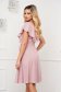Dusty Pink Crepe Dress Knee-Length A-Line with Glitter Applications - StarShinerS 2 - StarShinerS.com