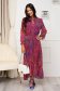 Rochie din voal midi in clos cu elastic in talie si imprimeu abstract - StarShinerS 3 - StarShinerS.ro
