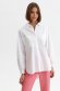 White women`s shirt cotton loose fit with pockets 2 - StarShinerS.com