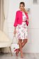 Rochie din stofa usor elastica in clos cu accesoriu tip curea si imprimeu floral - Lady Pandora 4 - StarShinerS.ro