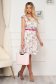 Rochie din stofa scurta in clos cu pliuri in zona taliei si imprimeu floral - Lady Pandora 3 - StarShinerS.ro