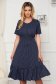 Rochie Lady Pandora midi in clos din lycra cu imprimeu cu buline 1 - StarShinerS.ro